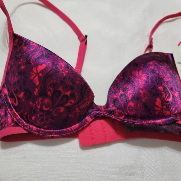 FLIRTITUDE 32B Convertible Racerback Underwire Bra XS Thong NWT Damask - Picture 5 of 7